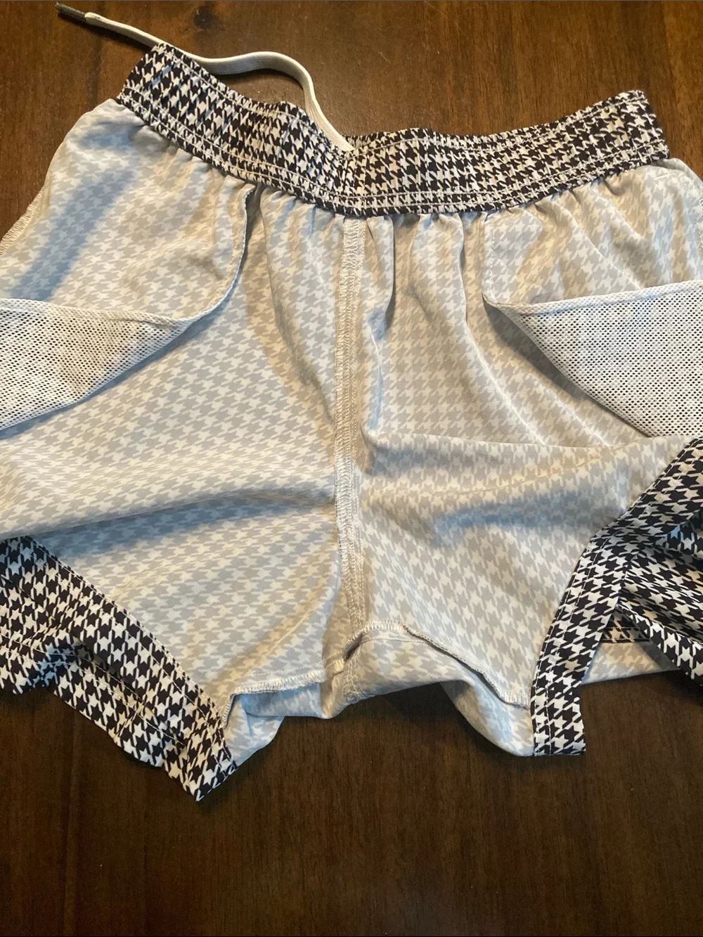 Cove Men’s Black & White Houndstooth Swim Trunks